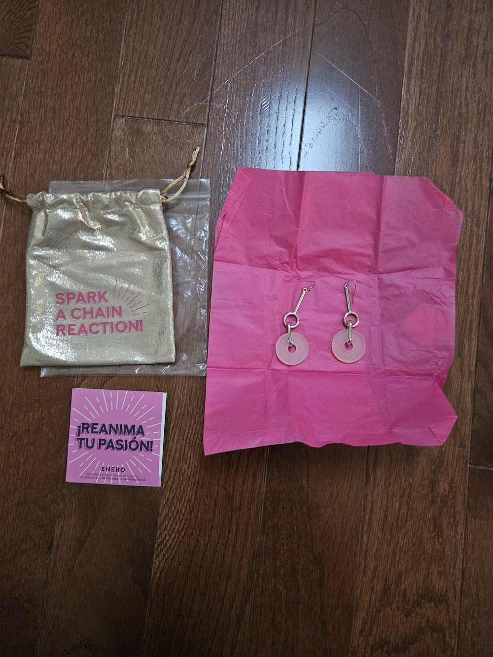 Mary Kay Pink Disc Drop Earrings